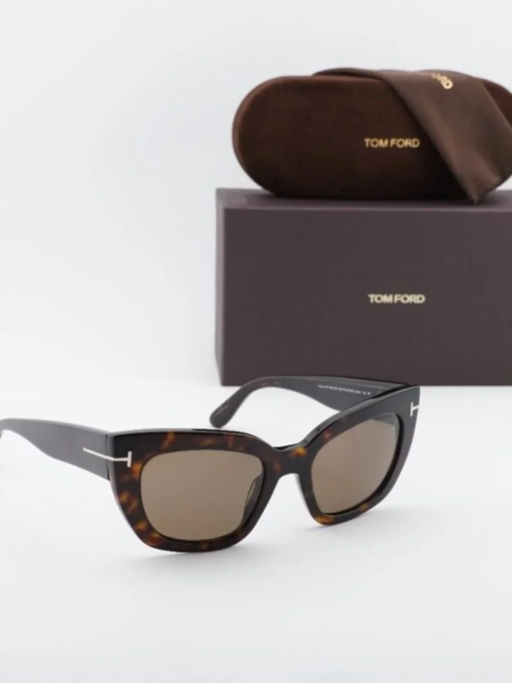 Tom Ford Athena FT1190 52H Cat Eye Sunglasses - Havana\Brown Polarized
